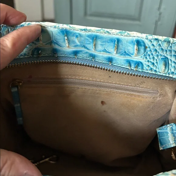 Brahmin Sky Blue Embossed Tote - Picture 3 of 5